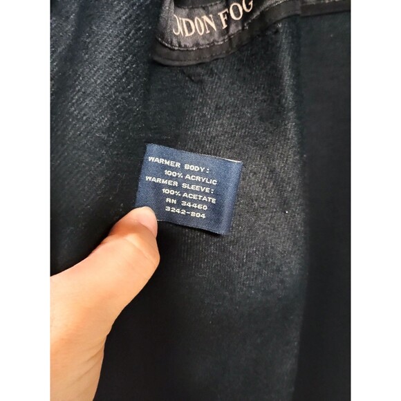 VTG London Fog Trench Coat Women's Large Petite Black With Removable Lining - Picture 4 of 15